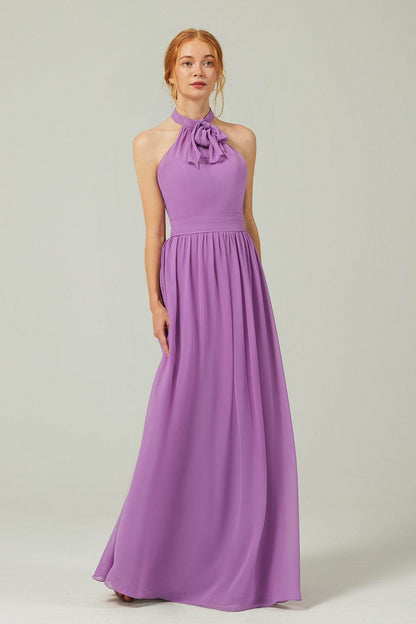 A-Line Floor Length Chiffon Bridesmaid Dress CB0295