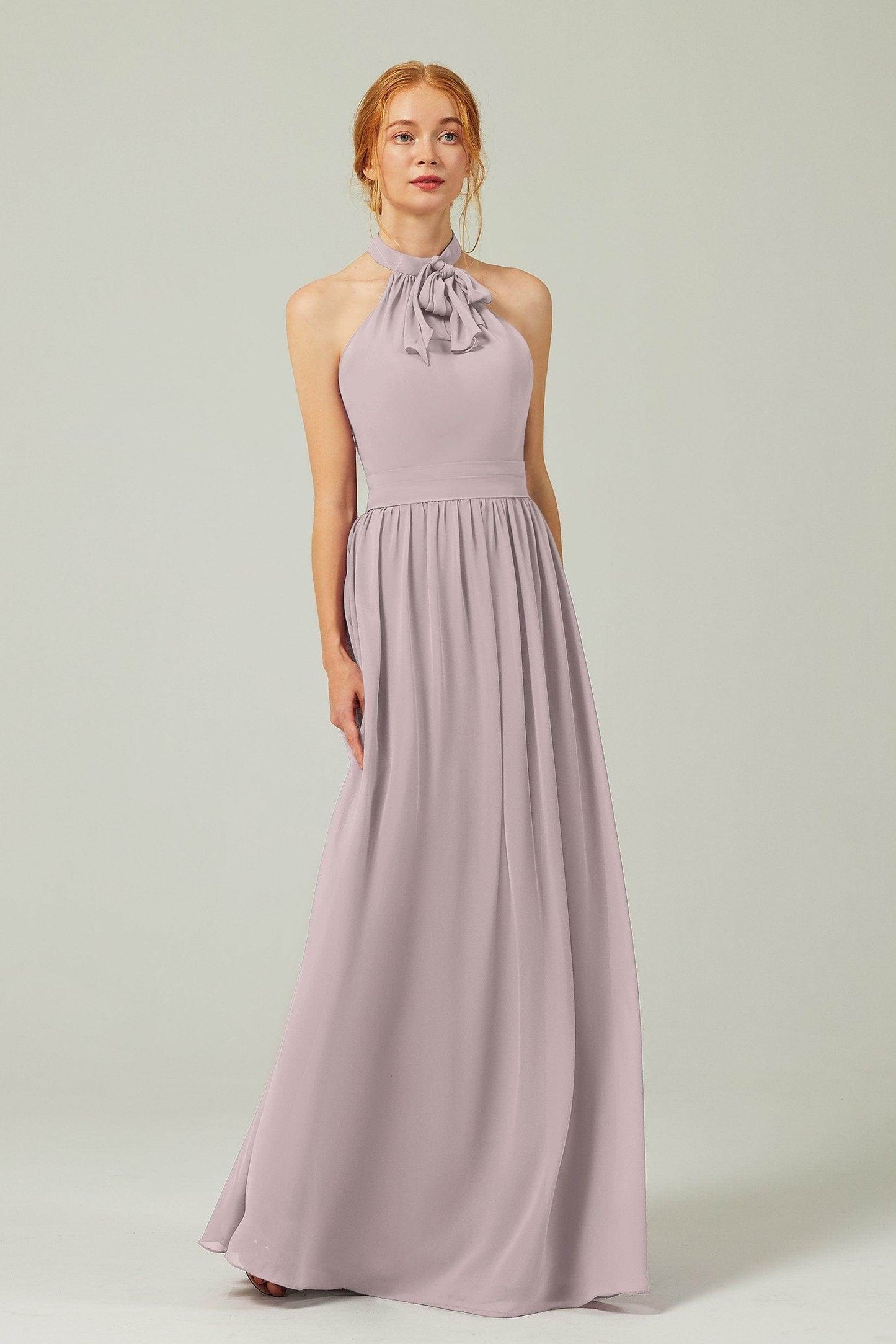 A-Line Floor Length Chiffon Bridesmaid Dress CB0295