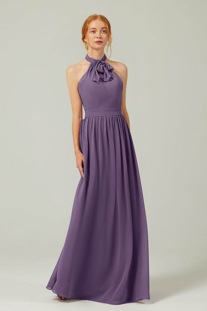 A-Line Floor Length Chiffon Bridesmaid Dress CB0295