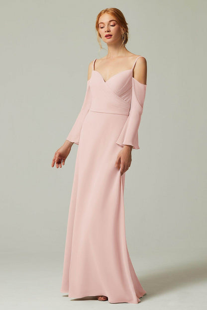 A-Line Floor Length Chiffon Bridesmaid Dress CB0307
