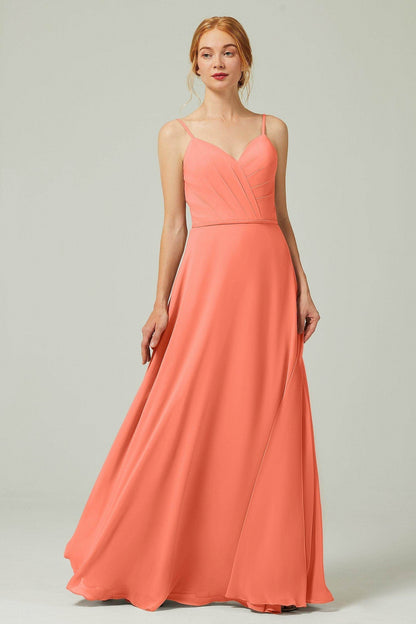 A-Line Floor Length Chiffon Bridesmaid Dress CB0312