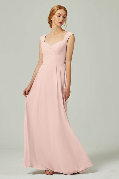 A-Line Floor Length Chiffon Bridesmaid Dress CB0315