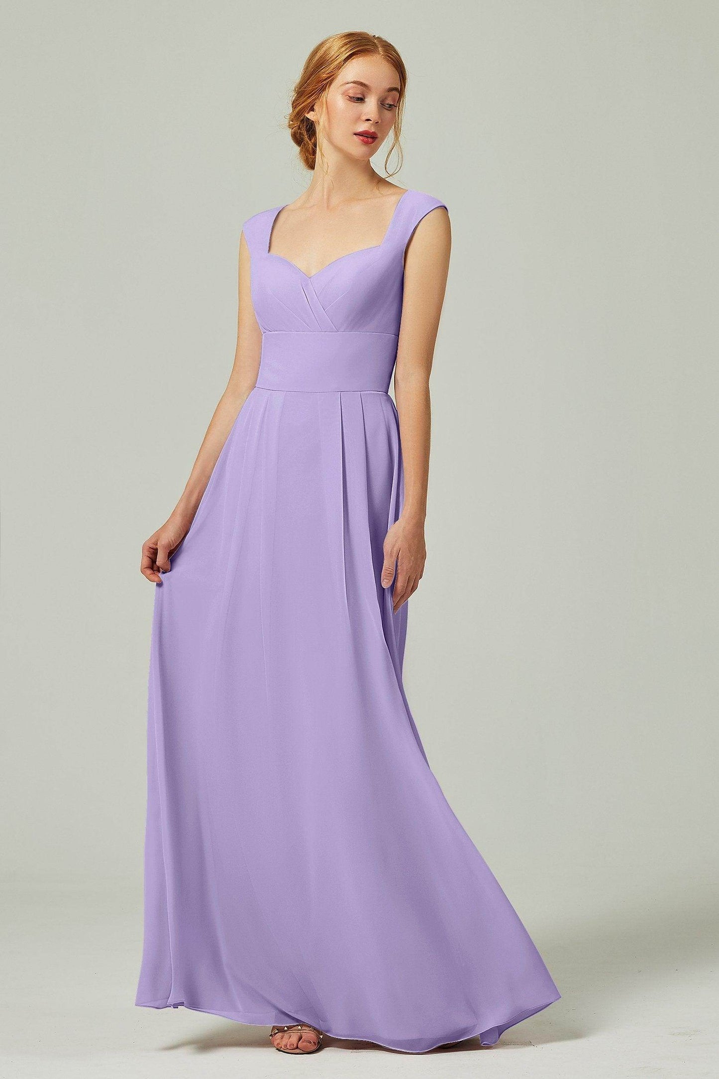 A-Line Floor Length Chiffon Bridesmaid Dress CB0315