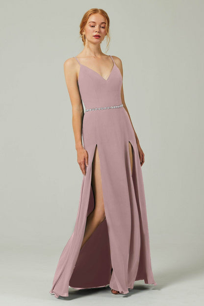 A-Line Floor Length Chiffon Bridesmaid Dress CB0321