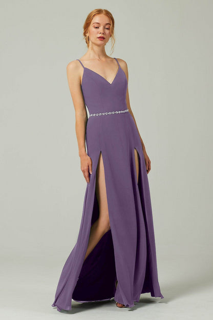 A-Line Floor Length Chiffon Bridesmaid Dress CB0321
