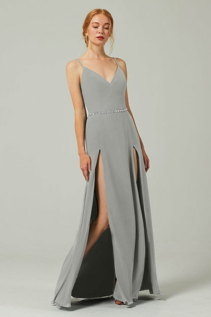 A-Line Floor Length Chiffon Bridesmaid Dress CB0321
