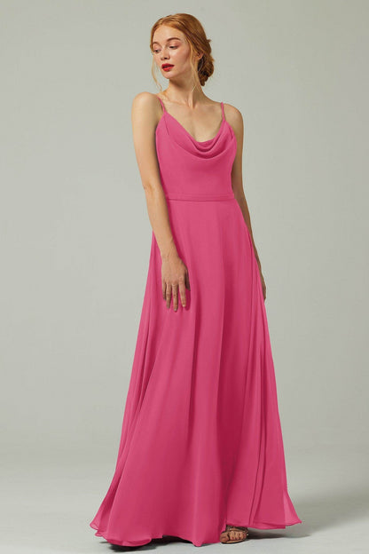 A-Line Floor Length Chiffon Bridesmaid Dress CB0322