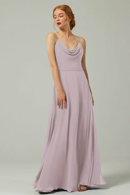 A-Line Floor Length Chiffon Bridesmaid Dress CB0322