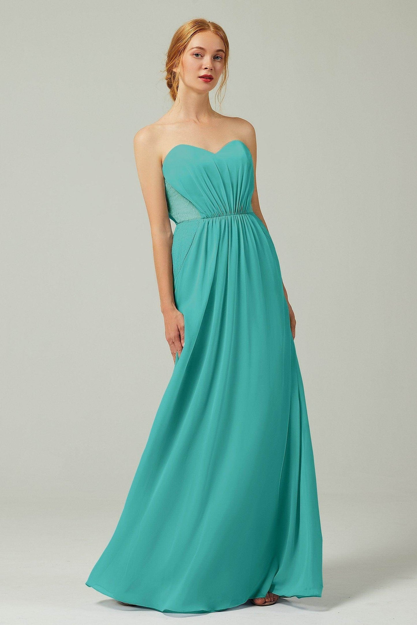 Sheath-Column Floor Length Chiffon Bridesmaid Dress CB0330