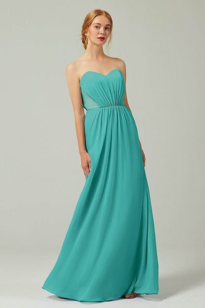 Sheath-Column Floor Length Chiffon Bridesmaid Dress CB0330