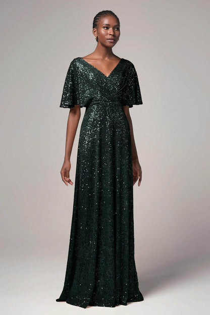 Sheath-Column Floor Length Sequined Dress CB0399