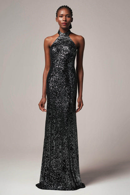 Sheath-Column Floor Length Sequined Dress CB0401