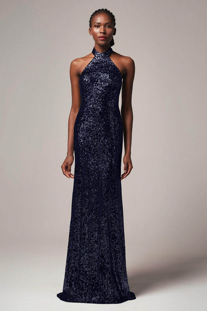 Sheath-Column Floor Length Sequined Dress CB0401