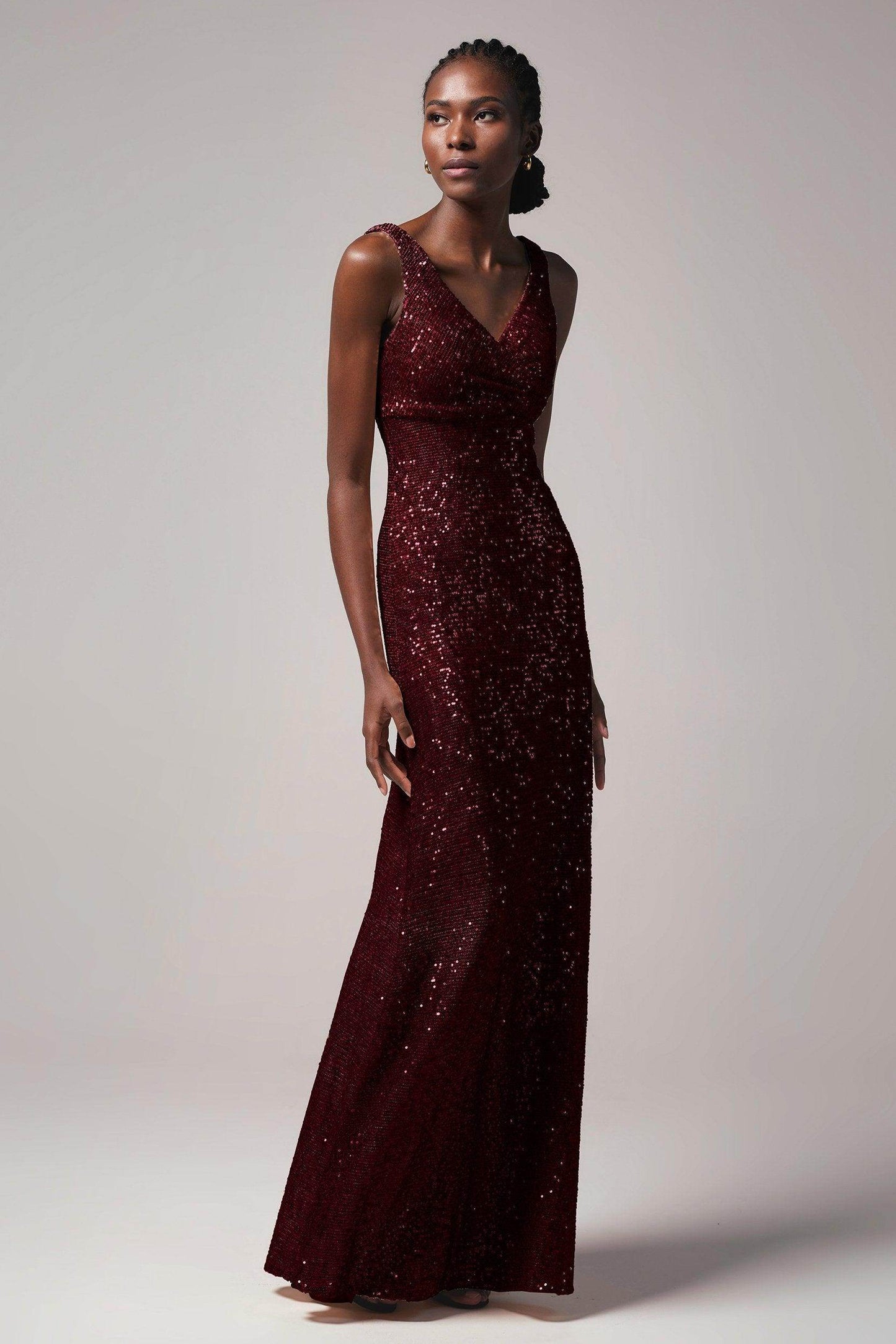 Sheath-Column Floor Length Sequined Dress CB0404