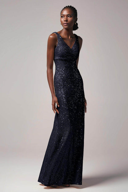 Sheath-Column Floor Length Sequined Dress CB0404