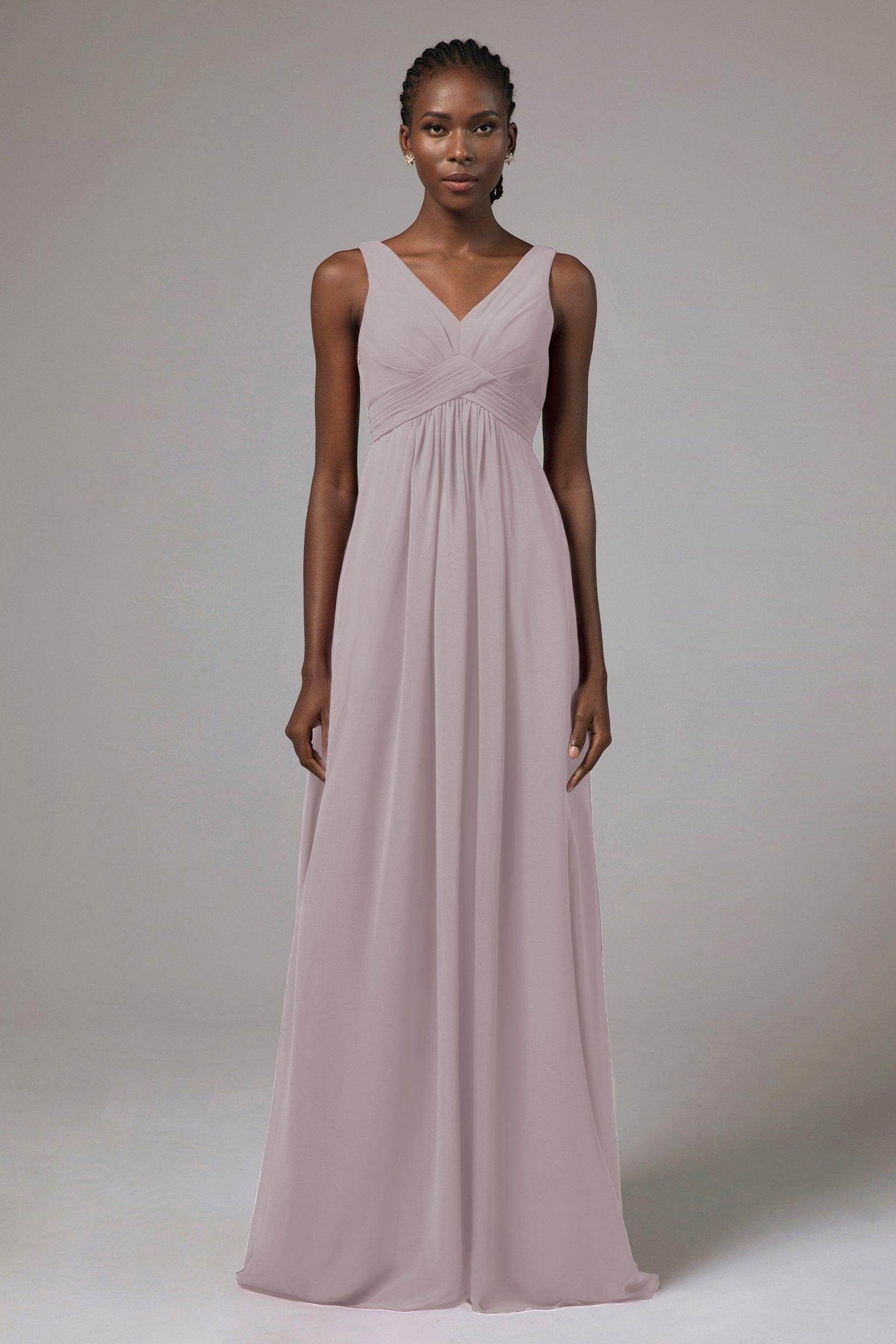 A-Line Floor Length Chiffon Bridesmaid Dress Formal Dresses CB0411