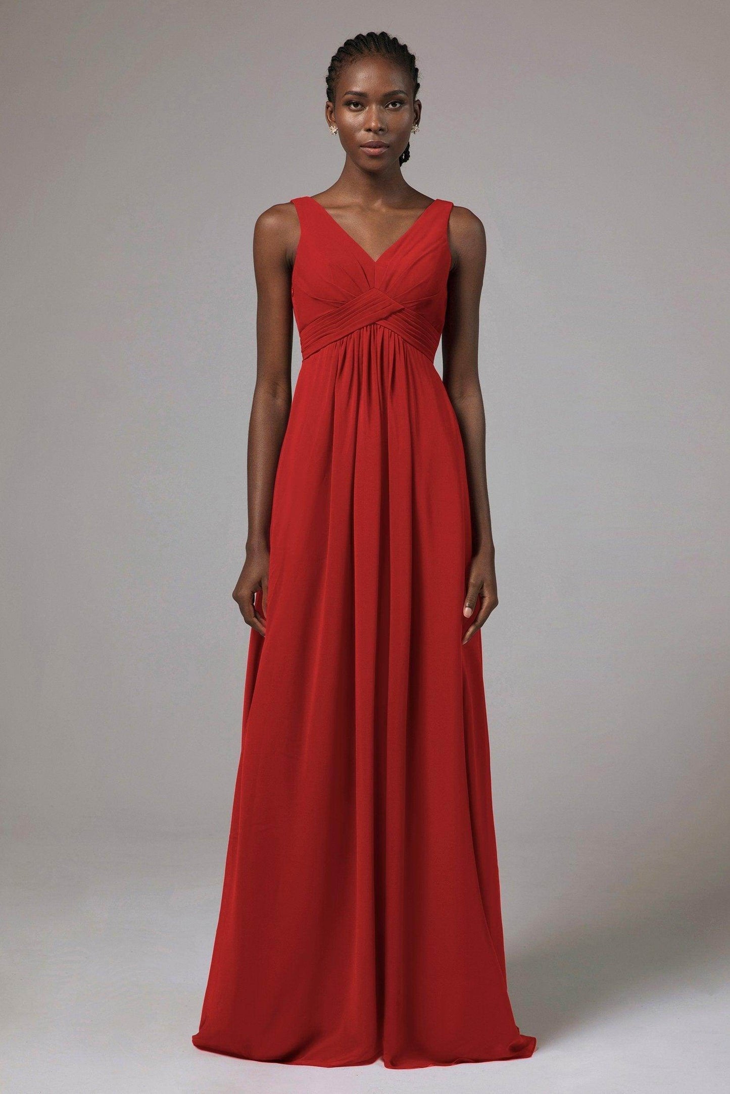 A-Line Floor Length Chiffon Bridesmaid Dress Formal Dresses CB0411