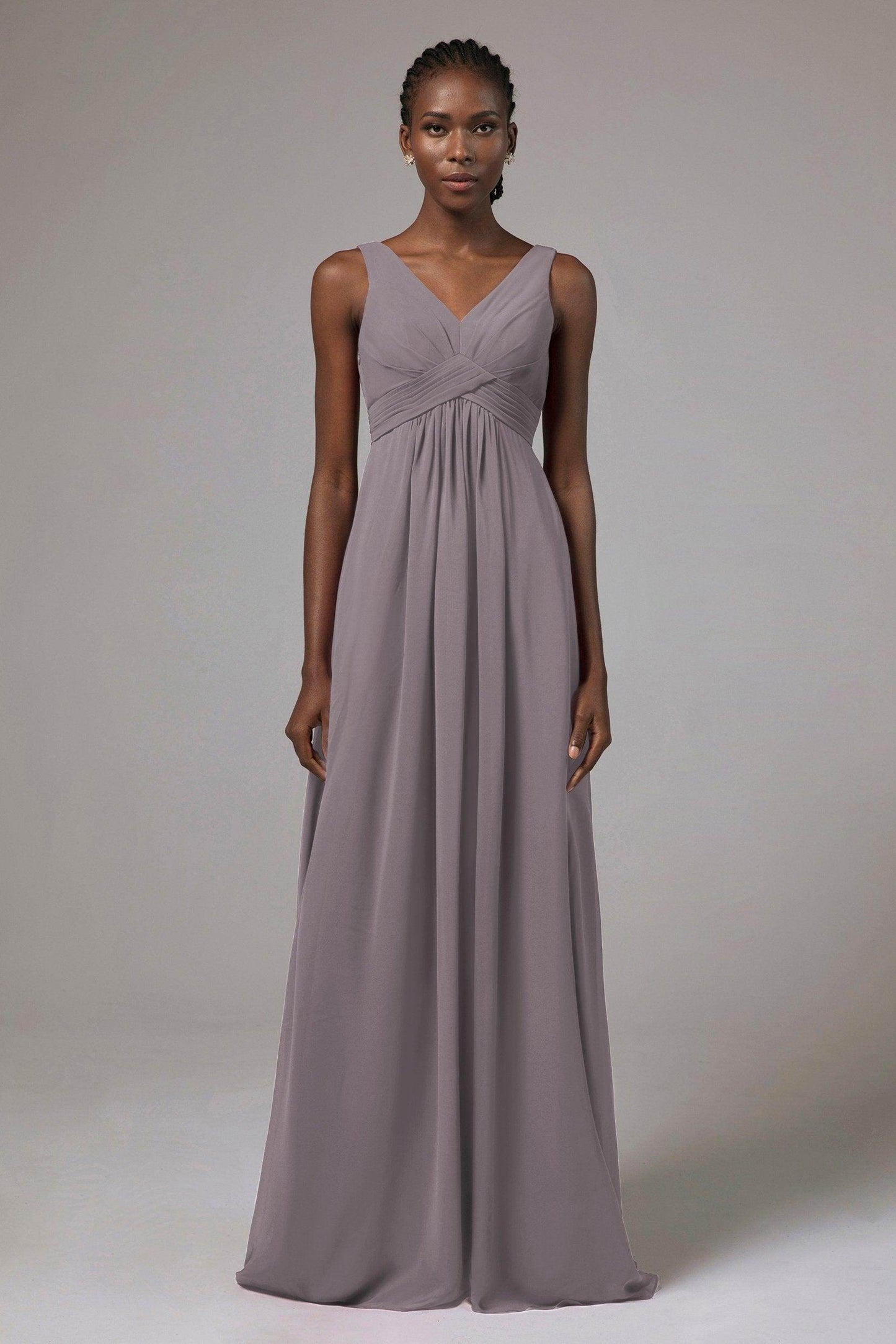 A-Line Floor Length Chiffon Bridesmaid Dress Formal Dresses CB0411