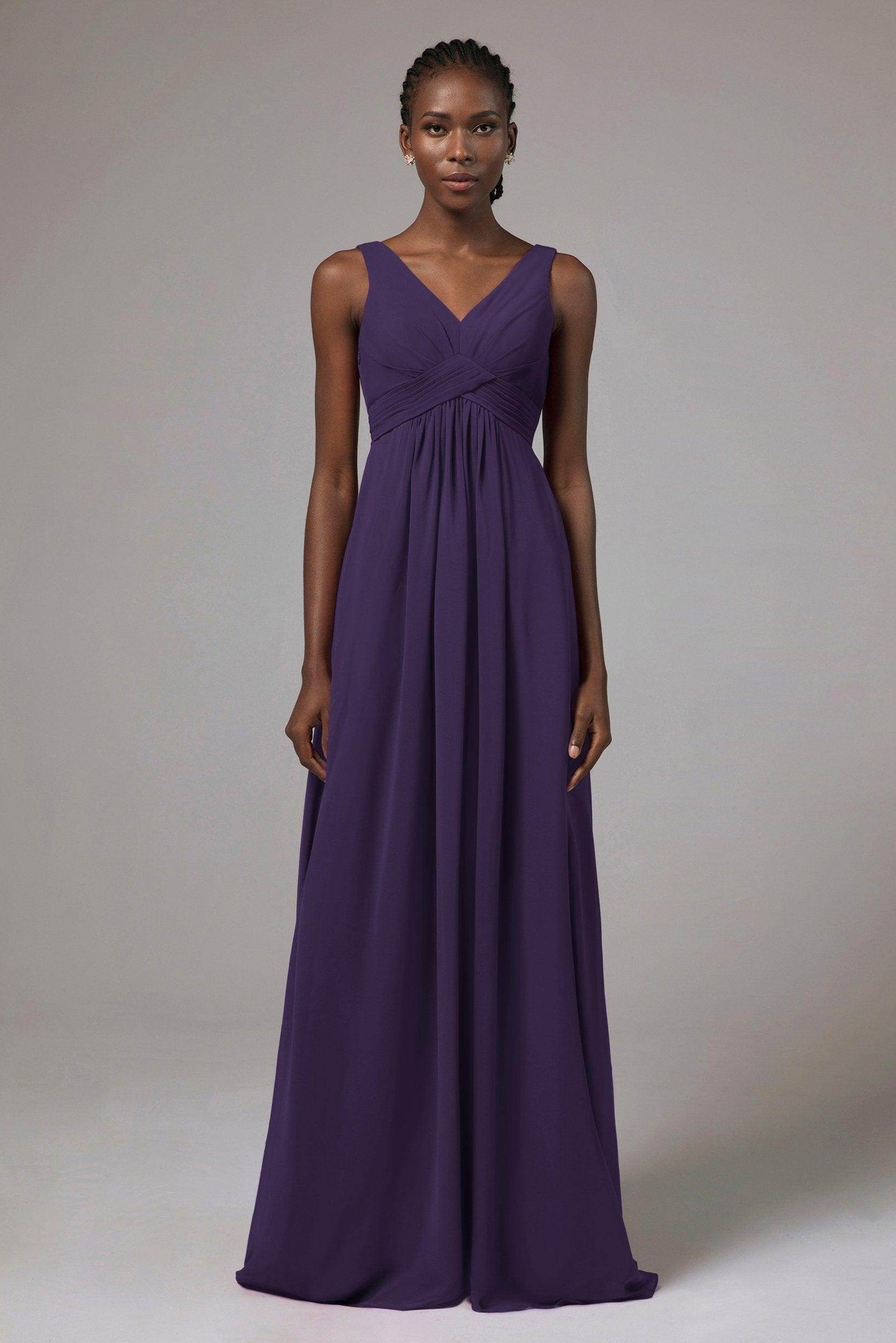 A-Line Floor Length Chiffon Bridesmaid Dress Formal Dresses CB0411