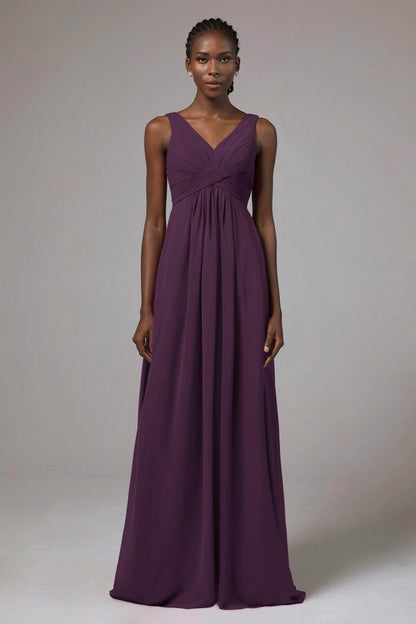 A-Line Floor Length Chiffon Bridesmaid Dress Formal Dresses CB0411