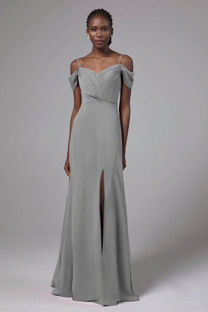 A-Line Floor Length Chiffon Bridesmaid Dress Formal Dresses CB0412