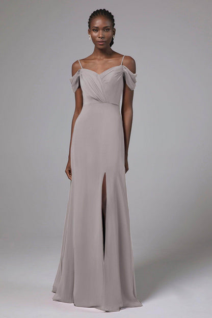 A-Line Floor Length Chiffon Bridesmaid Dress Formal Dresses CB0412