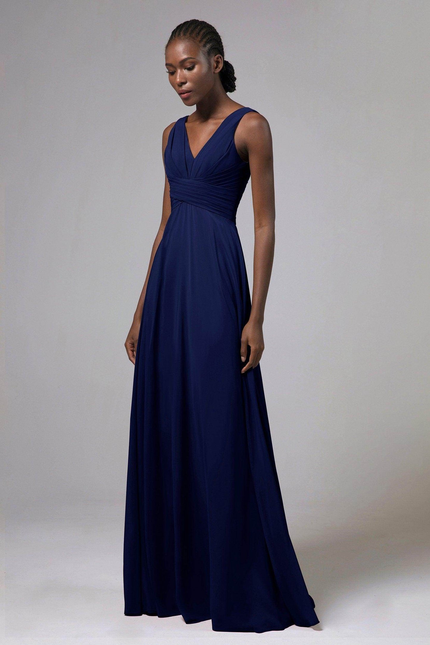 A-Line Floor Length Chiffon Bridesmaid Dress Formal Dresses CB0413