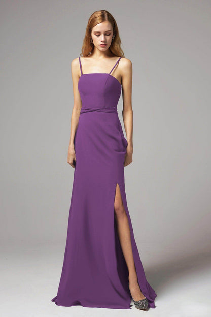 A-Line Floor Length Chiffon Bridesmaid Dress CB0414