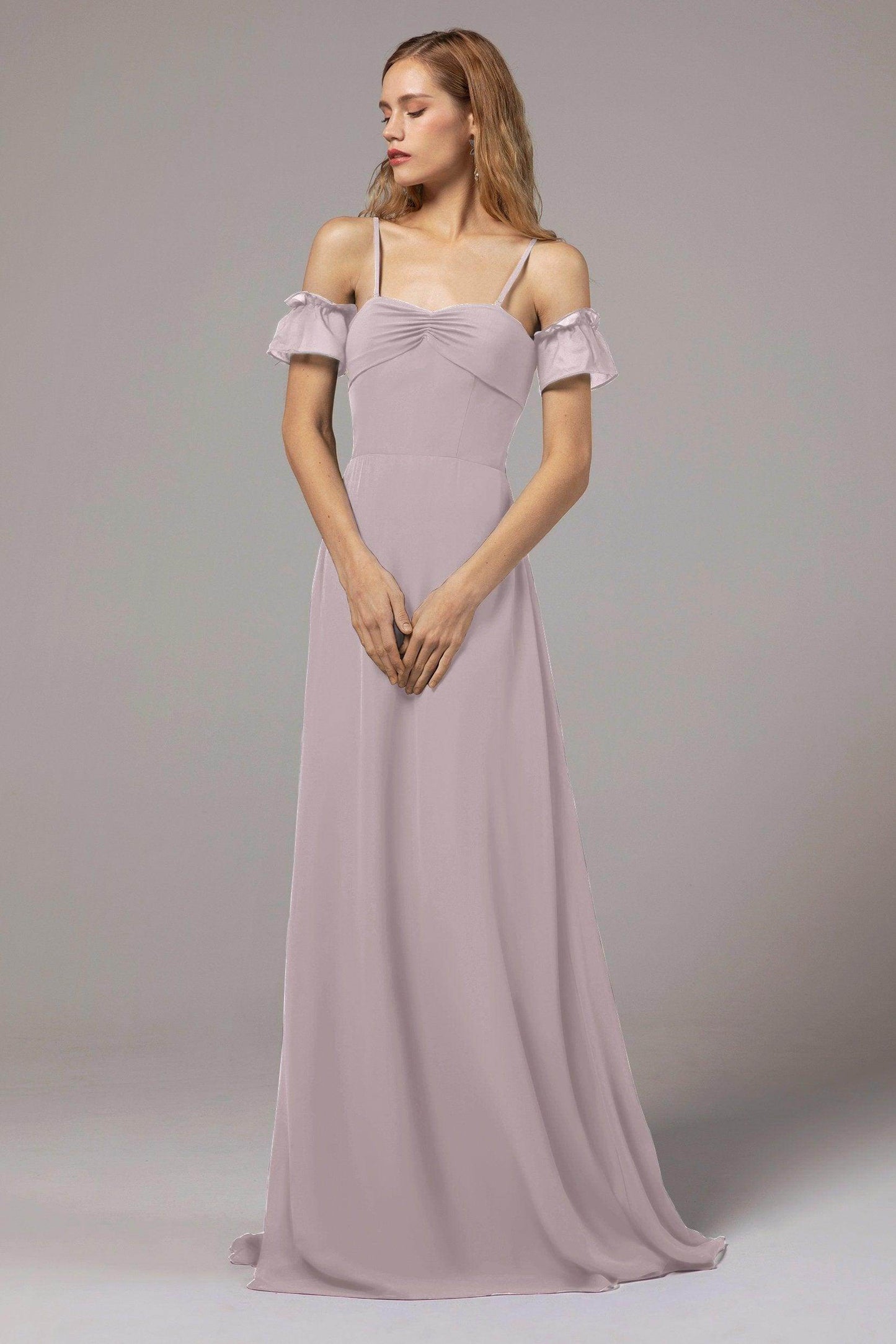 A-Line Floor Length Chiffon Bridesmaid Dress Formal Dresses CB0416