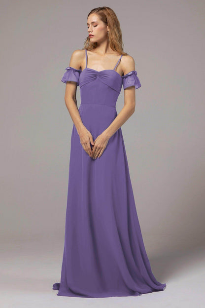 A-Line Floor Length Chiffon Bridesmaid Dress Formal Dresses CB0416