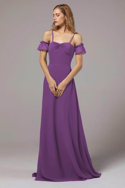 A-Line Floor Length Chiffon Bridesmaid Dress Formal Dresses CB0416