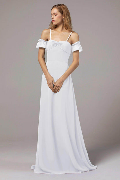 A-Line Floor Length Chiffon Bridesmaid Dress Formal Dresses CB0416