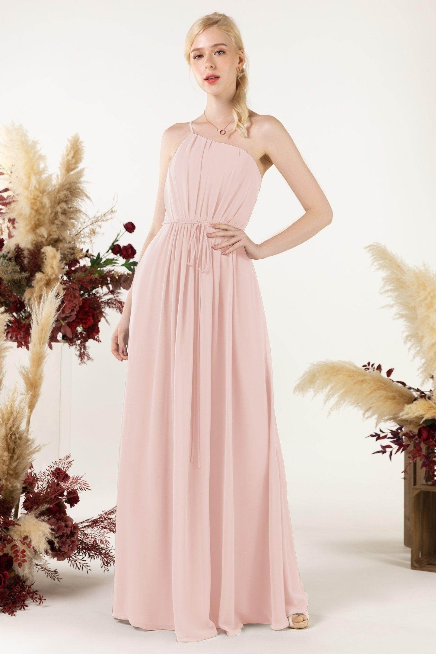 A-Line Floor Length Chiffon Bridesmaid Dress CB0462