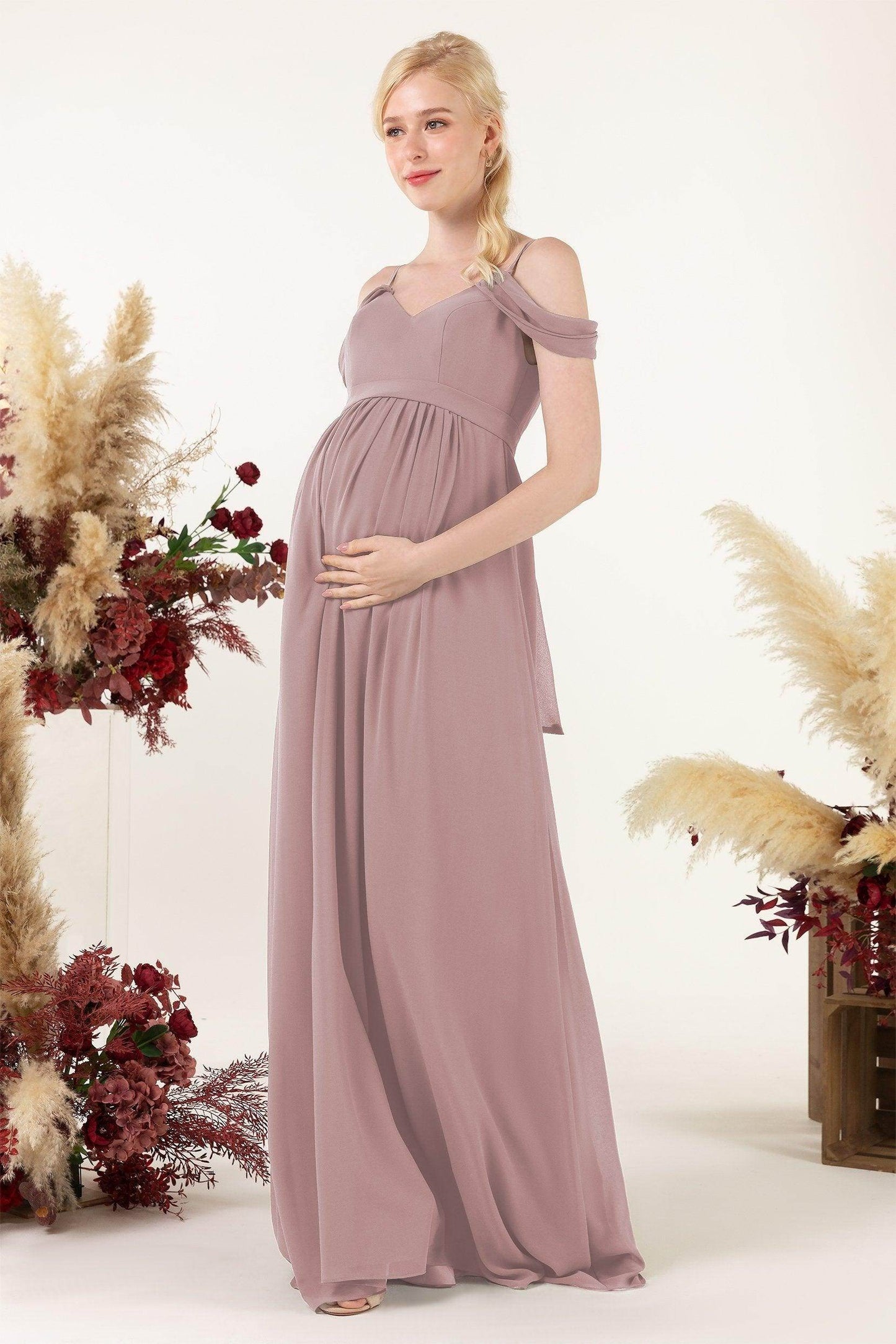 A-Line Floor Length Chiffon Bridesmaid Dress CB0476M