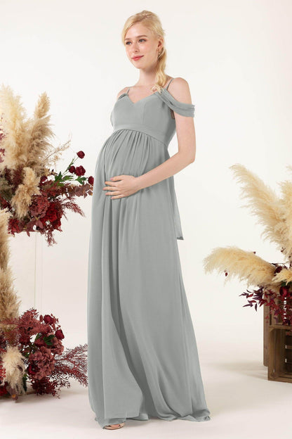 A-Line Floor Length Chiffon Bridesmaid Dress CB0476M
