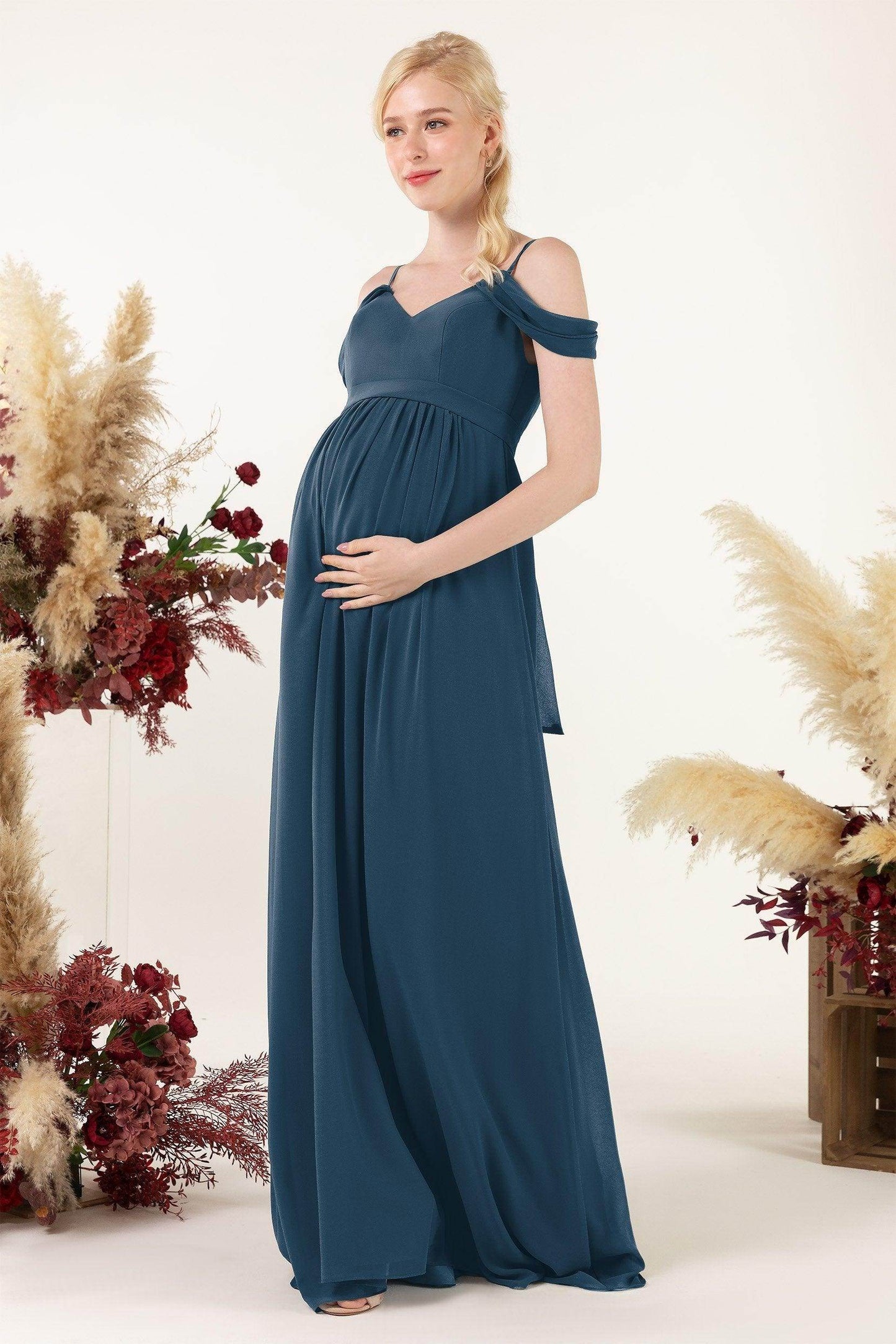 A-Line Floor Length Chiffon Bridesmaid Dress CB0476M