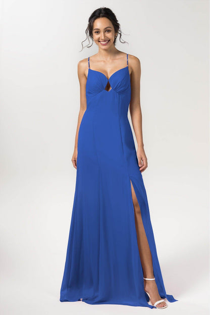 Sheath-Column Floor Length Chiffon Bridesmaid Dress CB0556