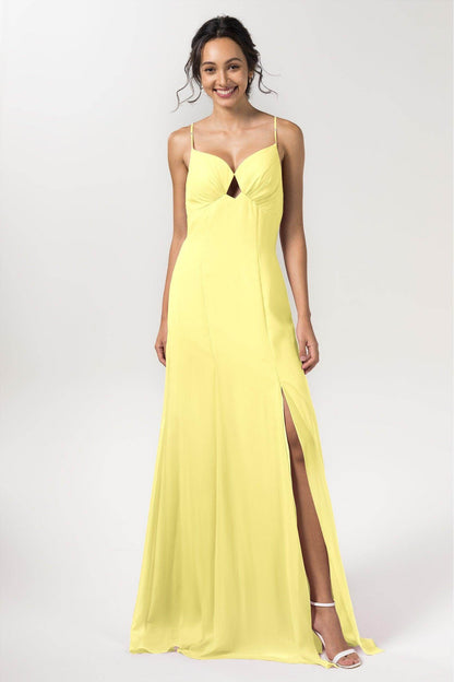 Sheath-Column Floor Length Chiffon Bridesmaid Dress CB0556