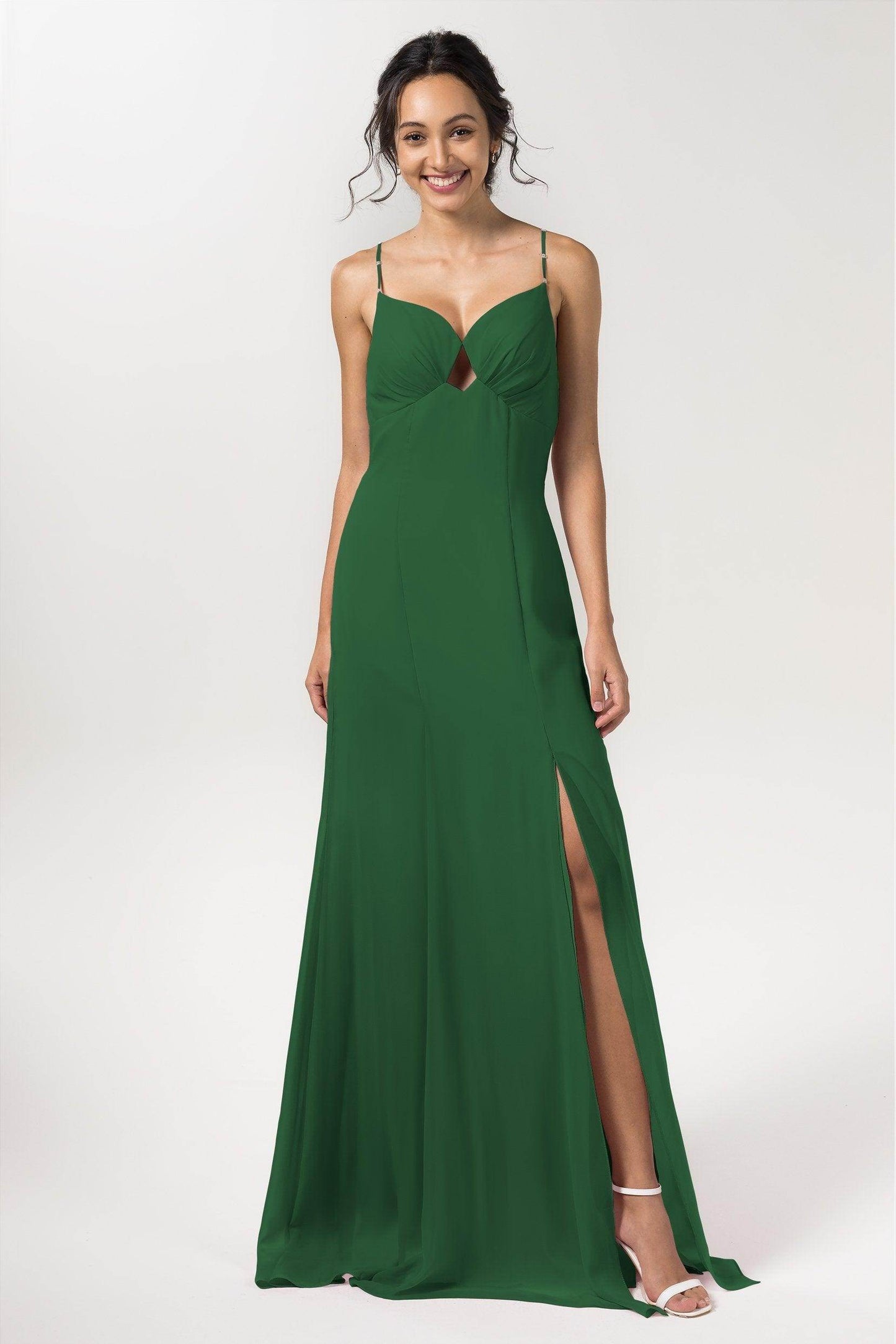 Sheath-Column Floor Length Chiffon Bridesmaid Dress CB0556