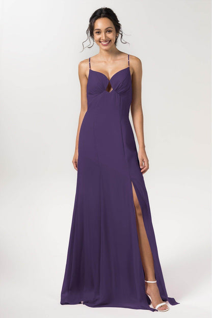Sheath-Column Floor Length Chiffon Bridesmaid Dress CB0556