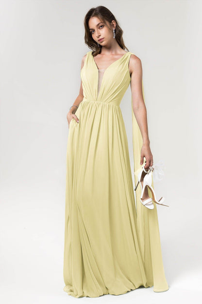 A-Line Floor Length Chiffon Bridesmaid Dress Formal Dresses CB0565