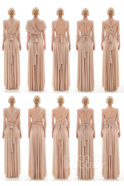 Asymmetrical High-Low Knitted Bridesmaid Dress COED16001