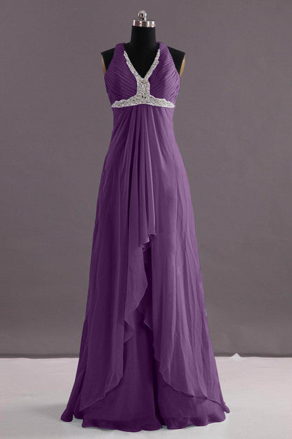 Sheath-Column Floor Length Chiffon Evening Dress COEF14001