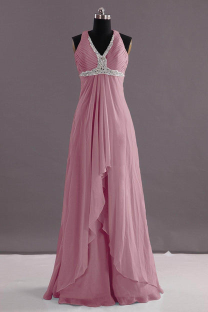 Sheath-Column Floor Length Chiffon Evening Dress COEF14001