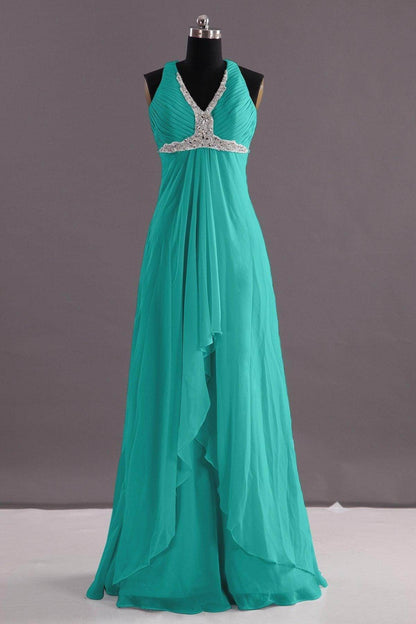 Sheath-Column Floor Length Chiffon Evening Dress COEF14001