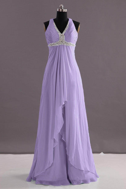 Sheath-Column Floor Length Chiffon Evening Dress COEF14001