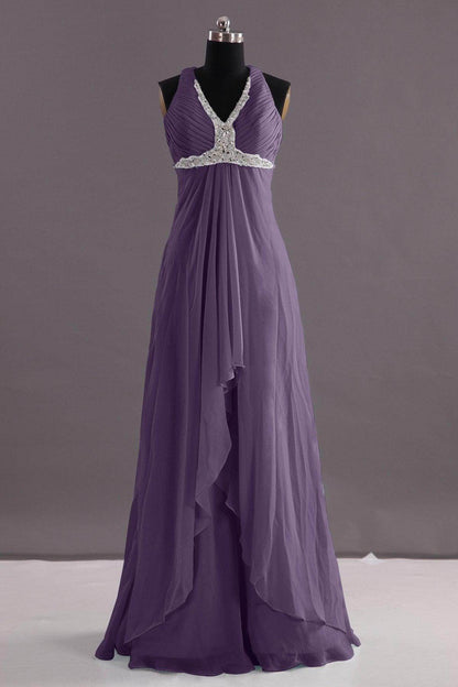 Sheath-Column Floor Length Chiffon Evening Dress COEF14001