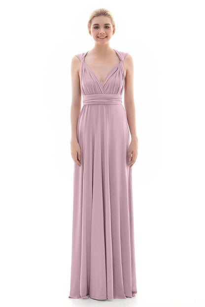 Sheath Floor Length Knitted Bridesmaid Dress COEF16001