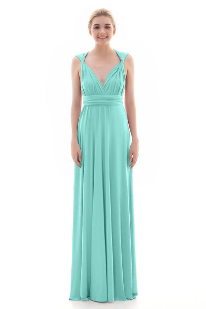 Sheath Floor Length Knitted Bridesmaid Dress COEF16001