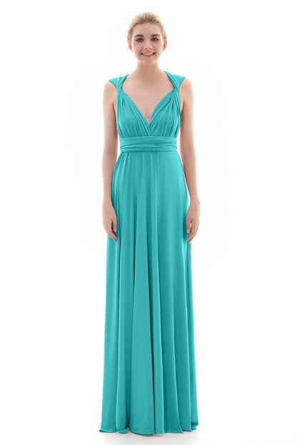 Sheath Floor Length Knitted Bridesmaid Dress COEF16001